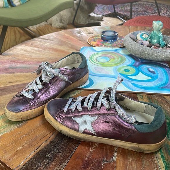 Golden Goose Pink Metallic Leather sneakers - Picture 5 of 6
